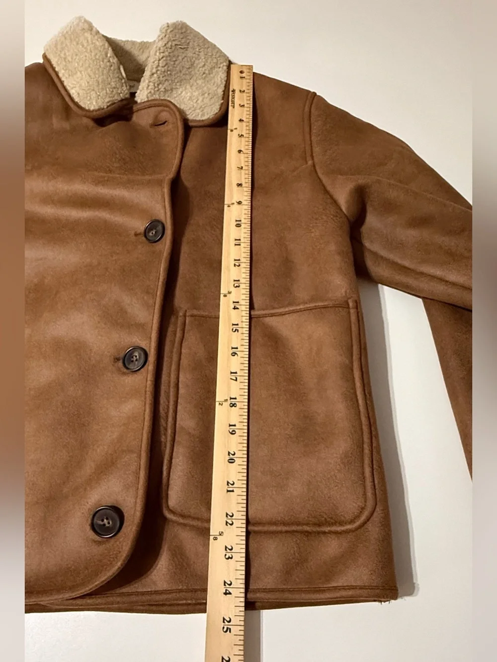 NWT Fleece-Lined Faux Suede Jacket